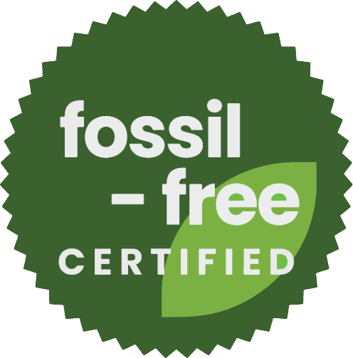 Fossil-free certified badge